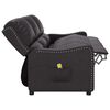 vidaXL Fauteuil de massage inclinable 3places noir brillant similicuir