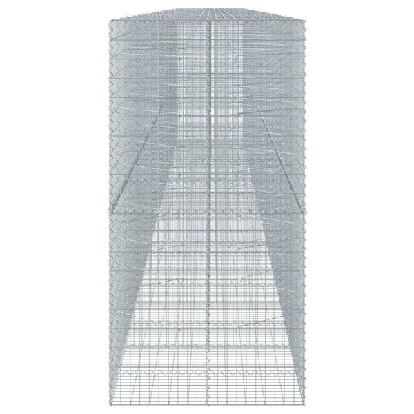 vidaXL Panier gabion avec couvercle 1150x100x200 cm fer galvanisé
