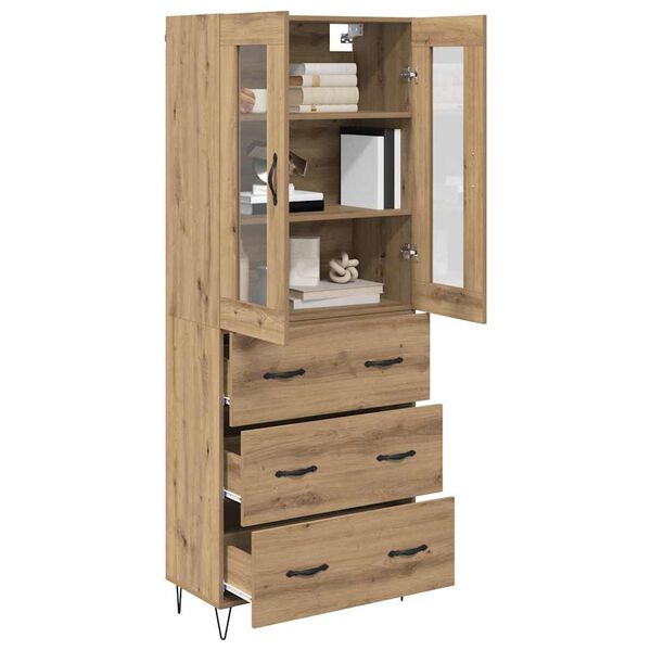 vidaXL Haut Armoire avec tiroir Ch&ecirc;ne artisanal 69,5 x 34 x 90 cm