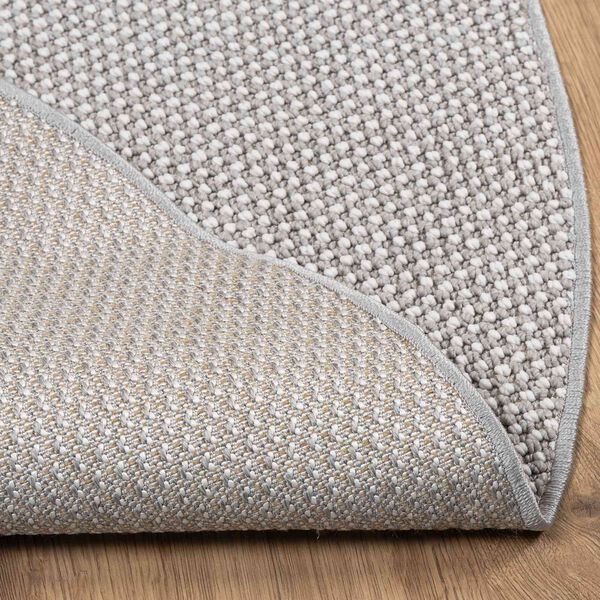 vidaXL Tapis de surface Rond LUGO Cr&egrave;me et gris &Oslash; 160 CM Polyester