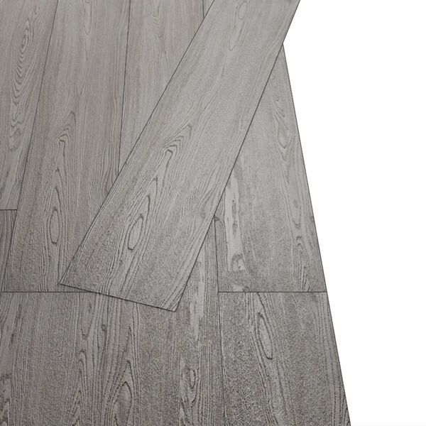 vidaXL Dalles de plancher PVC autoadh&eacute;sif 5,02 m&sup2; 2 mm gris fonc&eacute;