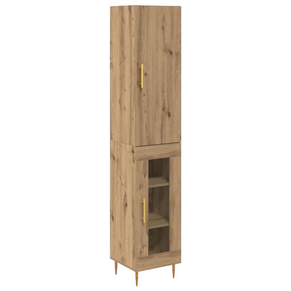 vidaXL Haut Armoire 2 pcs Ch&ecirc;ne artisanal Bois d'ing&eacute;nierie