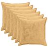vidaXL Housse de coussin 6 pcs HOUTEN Taupe 70 x 70 cm Flanelle