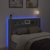 vidaXL Cabinet de T&ecirc;te de Lit avec LED Gris Sonoma Bois d'ing&eacute;nierie