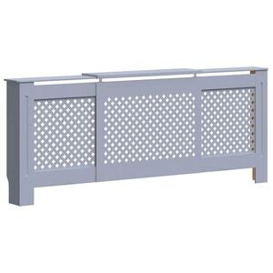 vidaXL Cache-radiateur MDF Gris 205 cm