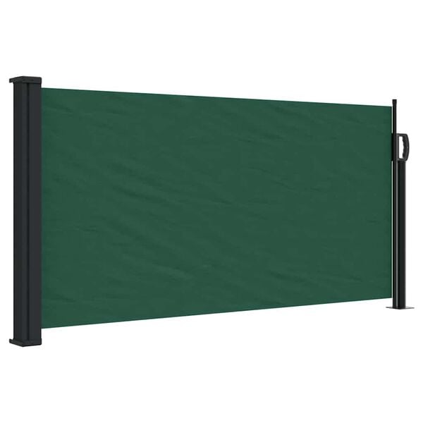 vidaXL Auvent lat&eacute;ral r&eacute;tractable vert fonc&eacute; 100x300 cm