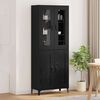 vidaXL Haut Armoire Ch&ecirc;ne noir 69,5 x 34 x 180 cm Bois d'ing&eacute;nierie