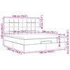VidaXL Cadre de lit ottoman et matelas gris clair 180x200cm velours