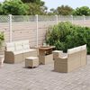vidaXL Ensemble de canapé de jardin 9 pcs Beige polyrotin