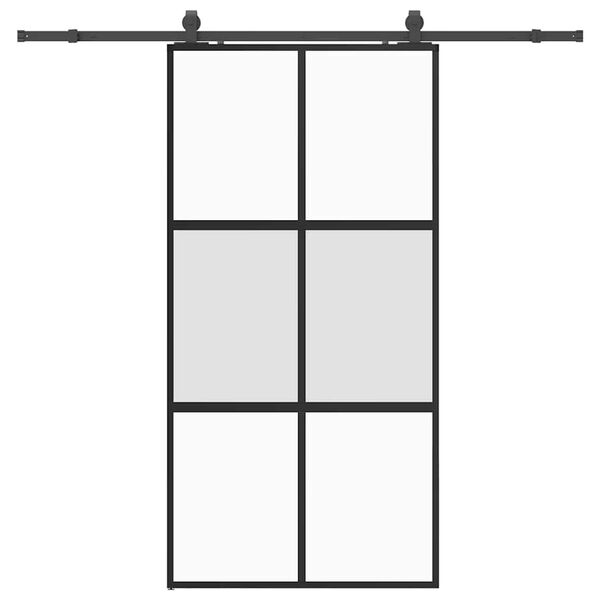 vidaXL Porte coulissante avec kit de quincaillerie noir 102,5x205 cm