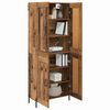 vidaXL Haut Armoire 2 pcs Bois Ancien Bois d'ing&eacute;nierie