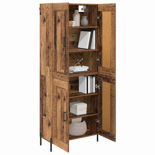 vidaXL Haut Armoire 2 pcs Bois Ancien Bois d'ing&eacute;nierie