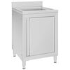 vidaXL &Eacute;vier de cuisine commercial 60x60x96 cm Acier inoxydable