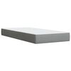 vidaXL Sommier &agrave; lattes de lit avec matelas gris clair 80x200 cm tissu