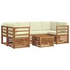vidaXL Ensembles de canap&eacute;s avec coussin 7 pcs Naturel et Cr&egrave;me
