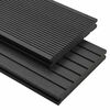 vidaXL Planche de terrasse 6 pcs Noir WPC