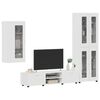 vidaXL Ensemble meuble TV FLORIN Blanc brillant Bois d'ing&eacute;nierie
