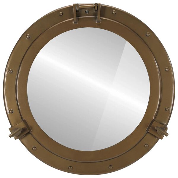 vidaXL Miroir en forme de porthole mural &Oslash;50 cm&nbsp;aluminium et verre