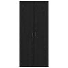 vidaXL Haut de Mobilier Ch&ecirc;ne noir 80 x 39 x 178 cm Bois d'ing&eacute;nierie