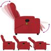 vidaXL Fauteuil de massage inclinable rouge similicuir