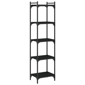 vidaXL Biblioth&egrave;que 5 niveaux noir 40x30x154 cm bois d'ing&eacute;nierie