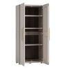Keter Armoire de rangement avec étagères Groove beige et sable