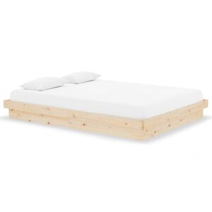 vidaXL Cadre de lit sans matelas bois massif 140x190 cm