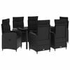 vidaXL Ensemble de Tables Basses 7 pc Noir