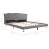 vidaXL Lit avec matelas Gris clair Tissu 180x200 cm