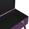 vidaXL Banc avec compartiment de rangement Violet 80 cm Velours