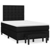 vidaXL Sommier &agrave; lattes de lit avec matelas noir 120x190 cm tissu