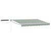 vidaXL Auvent r&eacute;tractable &eacute;lectrique Vert et blanc 3,5 x 2,5 m