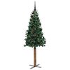 vidaXL Sapin de No&euml;l mince Vert 180 cm PVC et bois de pin massif