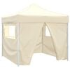vidaXL Tente pliable avec 4 parois Cr&egrave;me 3 x 3 m