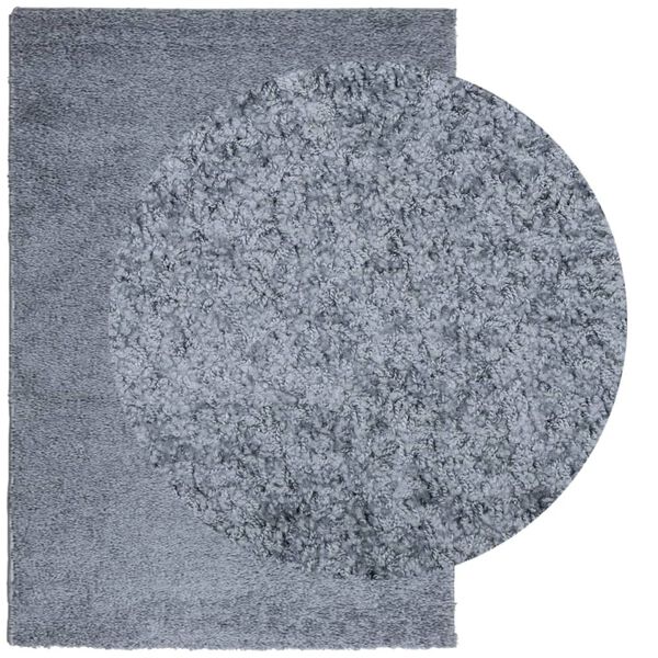vidaXL Tapis shaggy PAMPLONA poils longs moderne bleu 140x200 cm