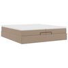 VidaXL Cadre de lit ottoman et matelas cappuccino 200x200cm similicuir