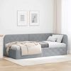 vidaXL Cadre de lit d'angle Gris clair 100 x 200 cm tissu