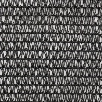 vidaXL Filet brise-vue PEHD 1,5 x 10 m Noir