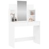vidaXL Coiffeuse avec miroir blanc brillant 96x39x142 cm