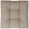 vidaXL Coussin de palette taupe 80x80x12 cm tissu