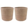 vidaXL Ensemble de Pots &agrave; Plantes 2 pc Naturel &Oslash; 21 x 21 cm