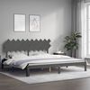 vidaXL Cadre de lit sans matelas gris 200x200 cm bois massif de pin