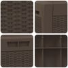 vidaXL Boîte de stockage de jardin Marron 119x48x60 cm Polypropylène