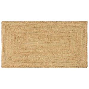 vidaXL Tapis de zone Beige 80 x 150 cm Jute