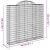 vidaXL Paniers &agrave; gabions arqu&eacute;s 18 pcs 200x30x180/200 cm Fer galvanis&eacute;