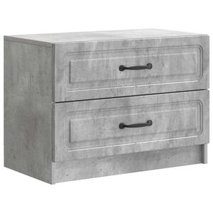 vidaXL Cabinet de chevet avec tiroir Gris b&eacute;ton 62 x 34,5 x 44,5 cm