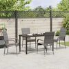 vidaXL Ensemble de salle &agrave; manger pour jardin 5 pcs Gris