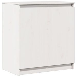 vidaXL Armoire latérale blanc 60x36x65 cm bois de pin massif