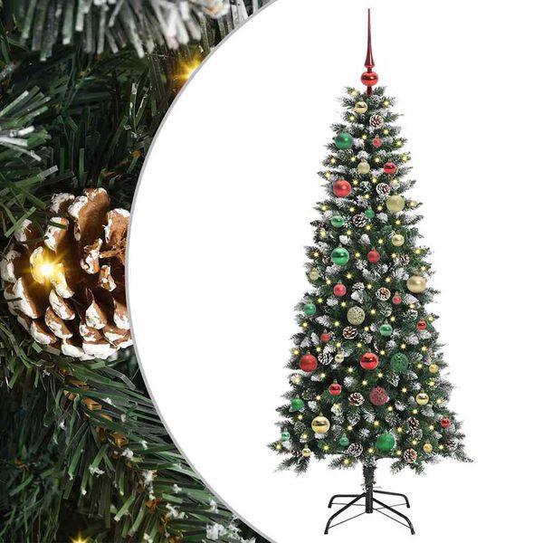 vidaXL Sapin de No&euml;l artificiel avec 150 LED Vert 66 x 66 x 150 cm