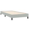 vidaXL Sommier &agrave; lattes de lit et matelas gris clair 80x220 cm velours